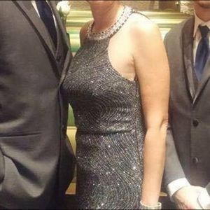 Silver and Black evening dress